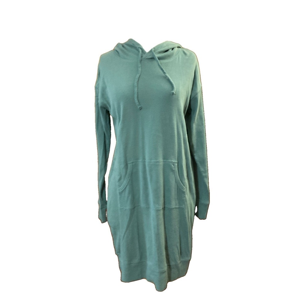 Kate Quinn Hoodie Dress Womens Sz M New Seafoam‎ Green Organic Cotton Pocket